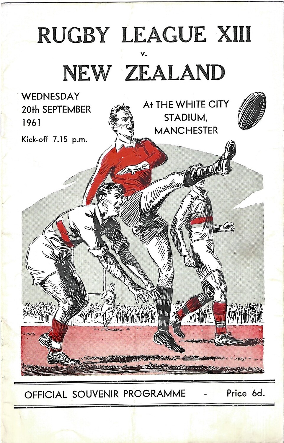 1961 Rugby League XIII v New Zealand Rugby League Programme Bob's