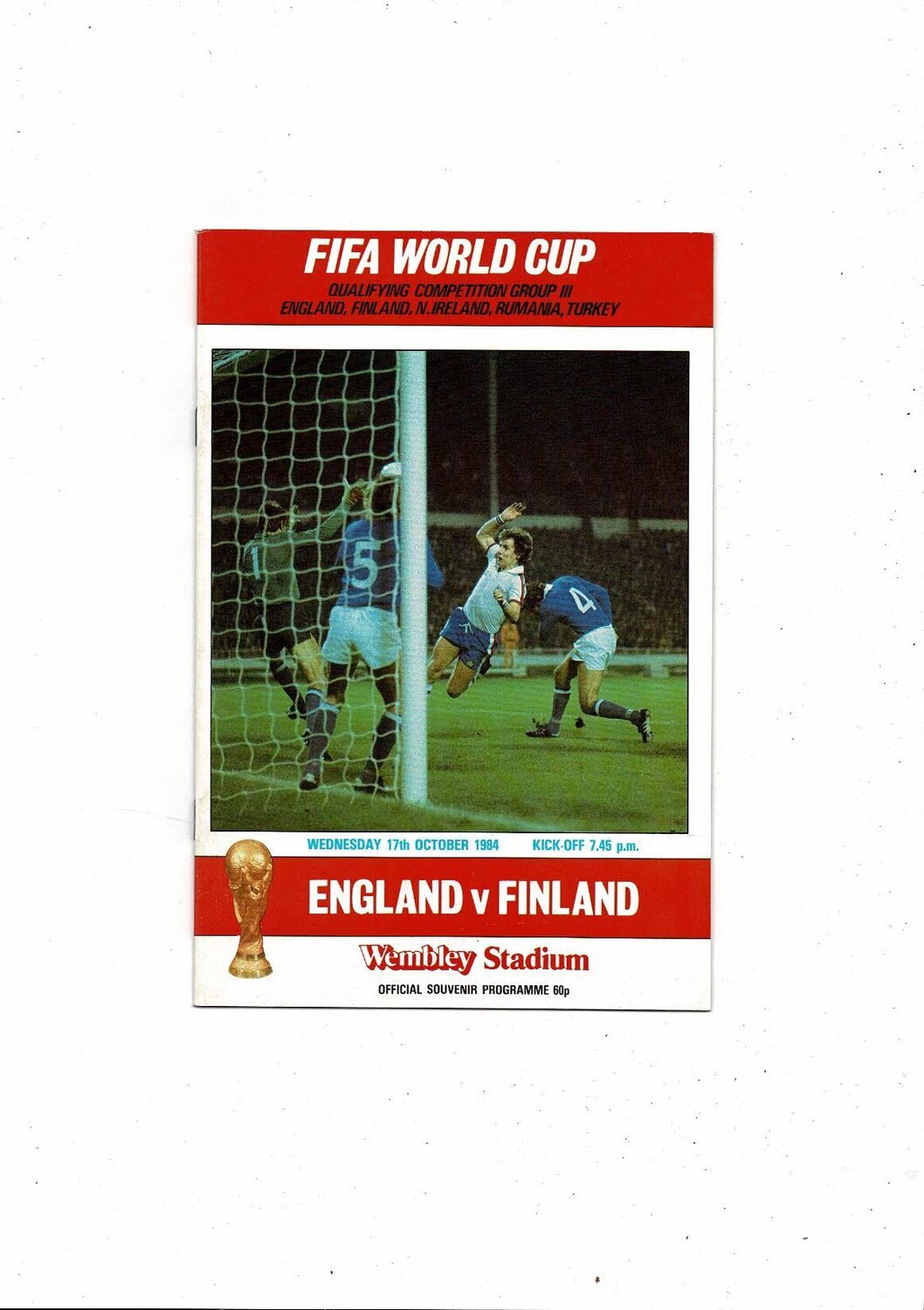 1984 England v Finland Football Programme Bob's Football Programmes