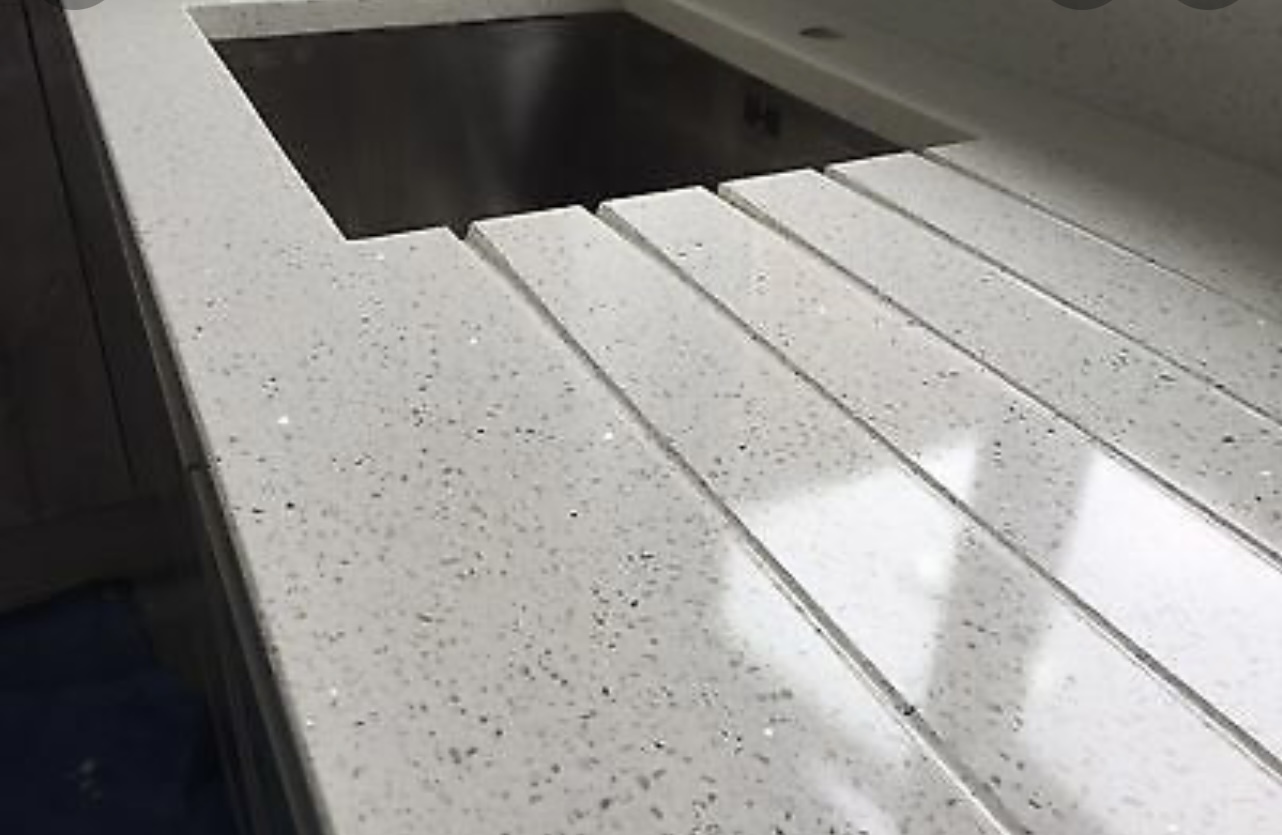 Global quartz White Mirror Mtstones Quartz Kitchen Worktops