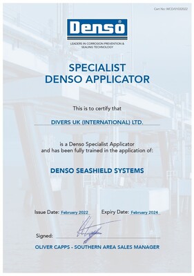 Approved Specialist Applicator of Denso SeaShield Systems