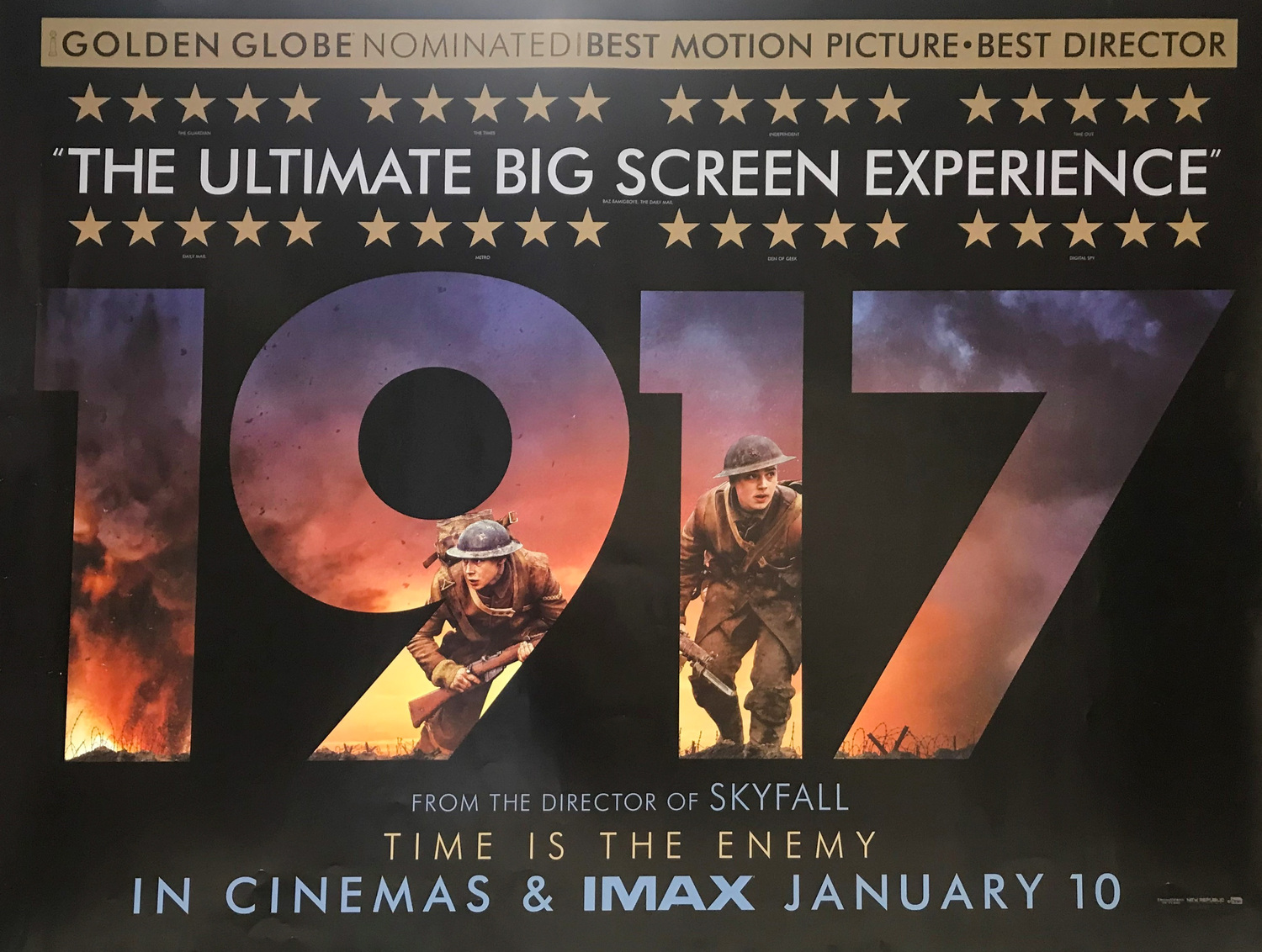 1917 UK Quad Movie Poster BHPCollectibles Collectable Film Memorabilia Collectable Music