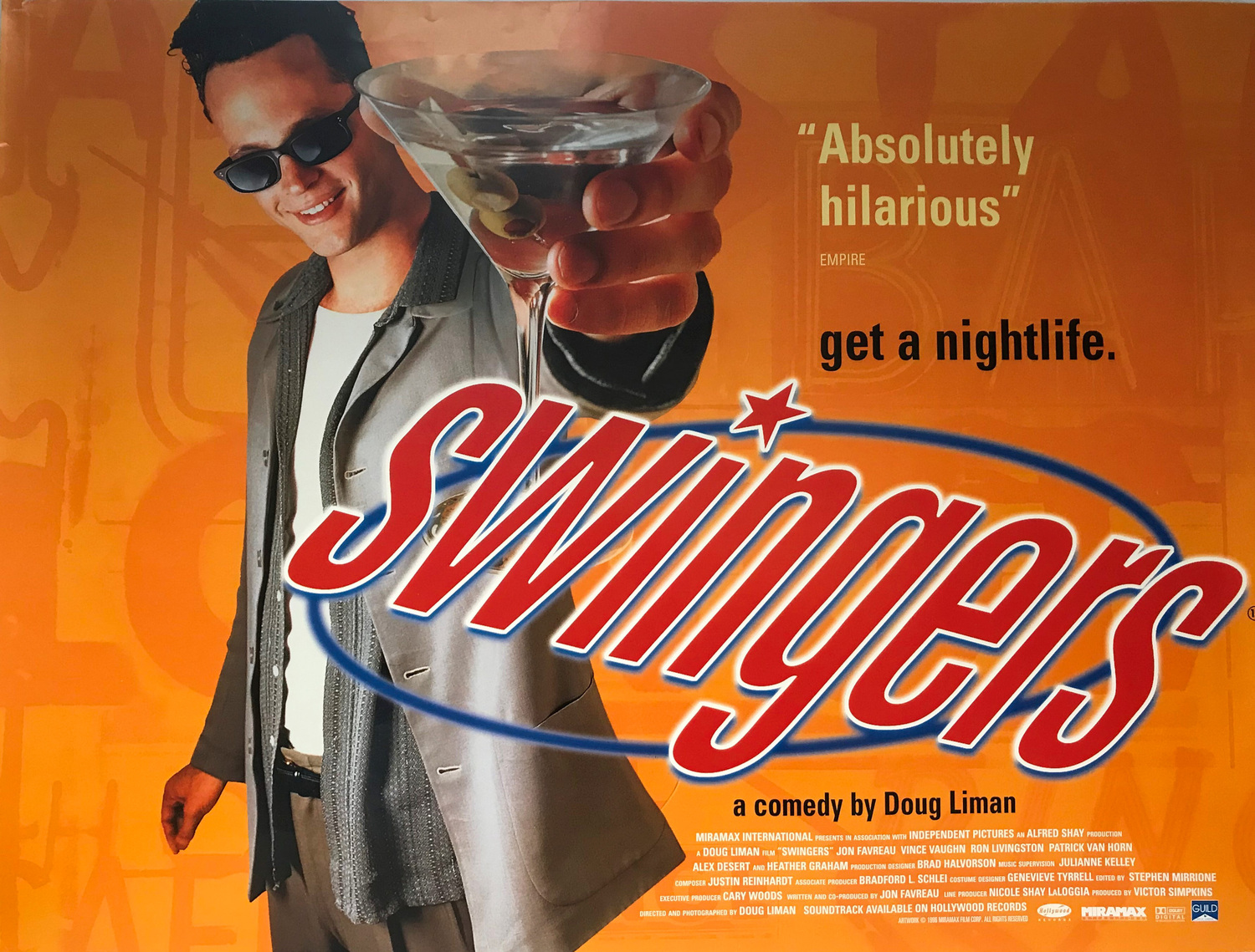 Swingers UK Quad Movie Poster