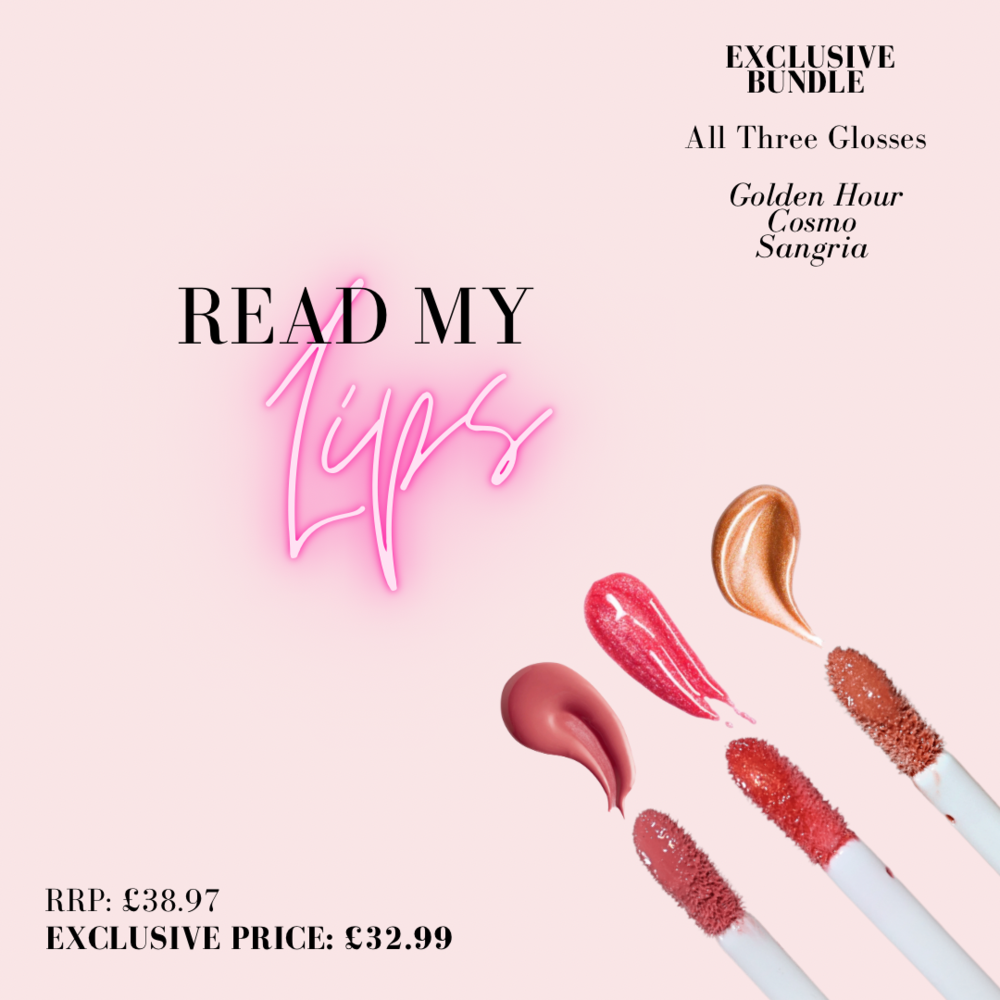 Read My Lips (3 Lip Glosses) Lillywhite Cosmetics Luxury MakeUp