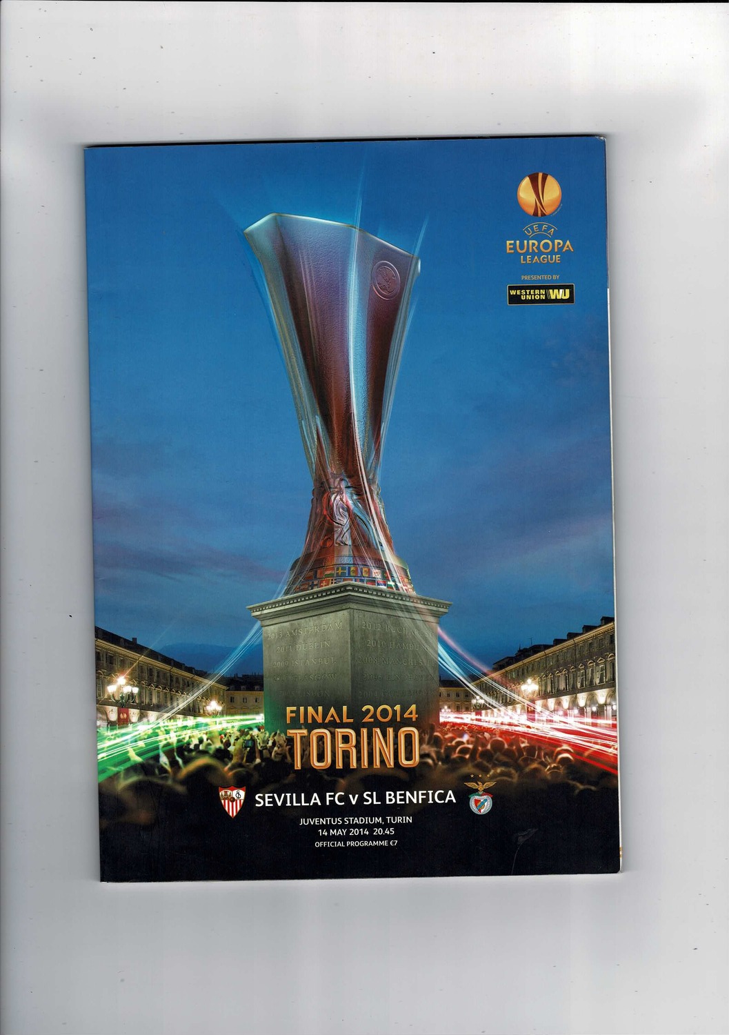 2014 Sevilla V Benfica Europa League Final Football Programme Bob s Football Programmes Buy 