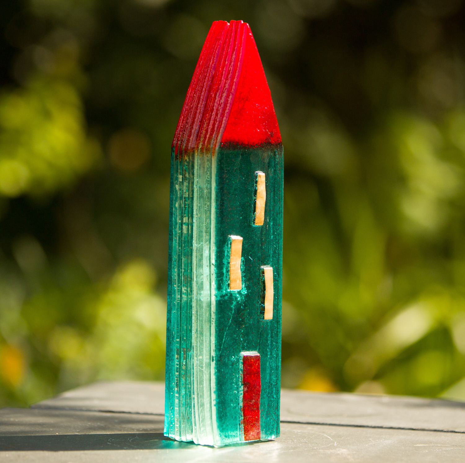 Emerald Fused Glass House Hard To Resist Handmade Fused Glass