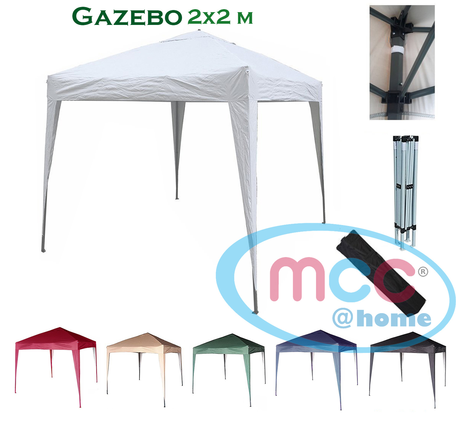 2m x 2m Gazebo Resistant Outdoor Garden 