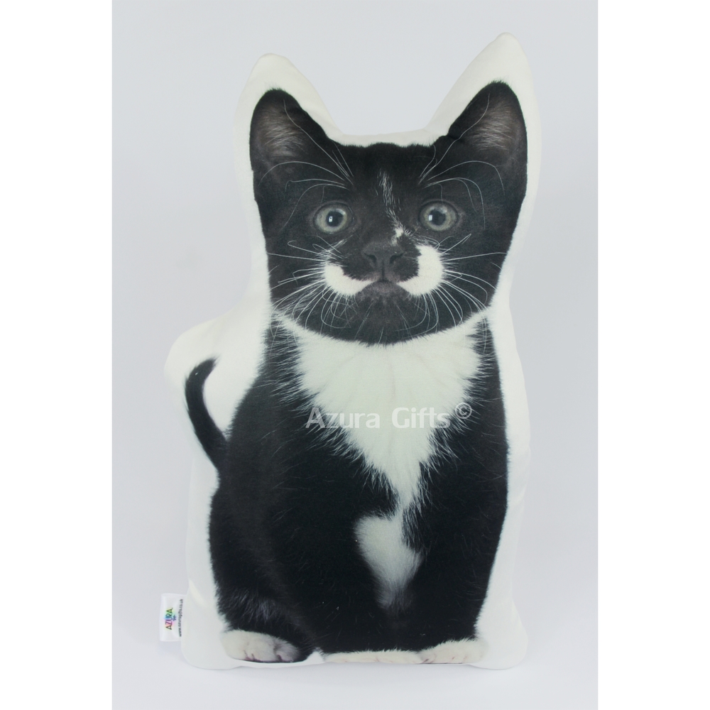 black and white cat cushions